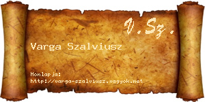 Varga Szalviusz névjegykártya