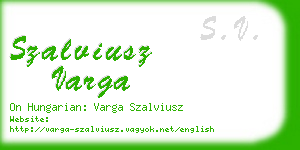 szalviusz varga business card